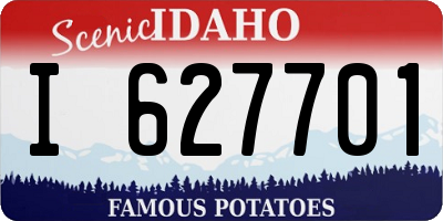 ID license plate I627701