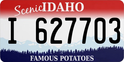 ID license plate I627703