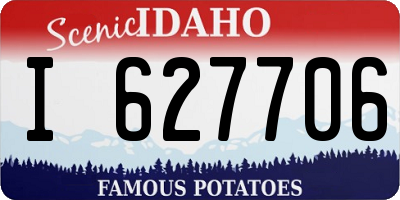 ID license plate I627706