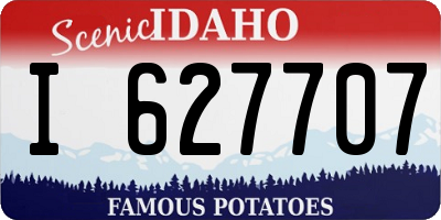 ID license plate I627707