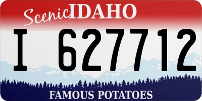 ID license plate I627712