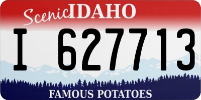 ID license plate I627713