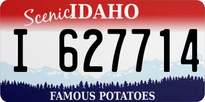 ID license plate I627714