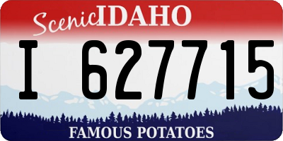 ID license plate I627715