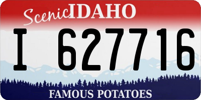 ID license plate I627716