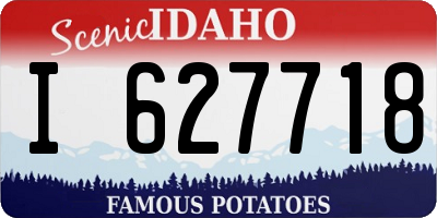 ID license plate I627718