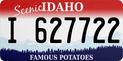 ID license plate I627722