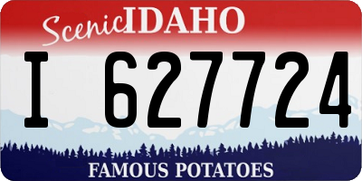 ID license plate I627724