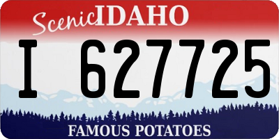 ID license plate I627725