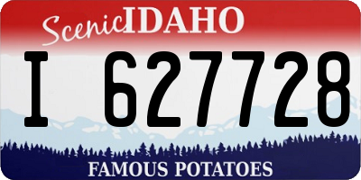 ID license plate I627728