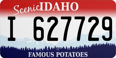 ID license plate I627729