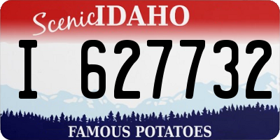ID license plate I627732