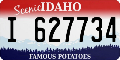 ID license plate I627734