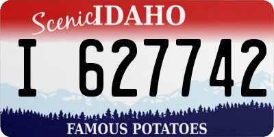 ID license plate I627742
