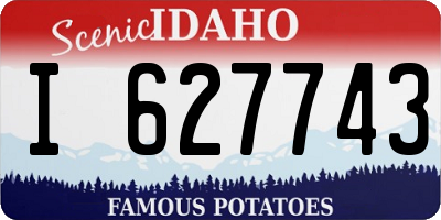 ID license plate I627743