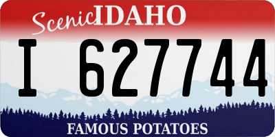ID license plate I627744