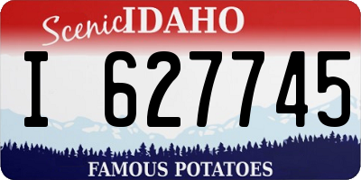 ID license plate I627745