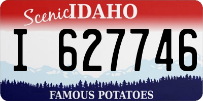 ID license plate I627746
