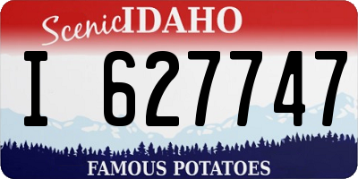 ID license plate I627747