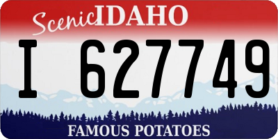 ID license plate I627749