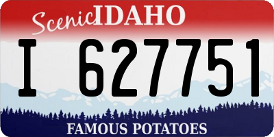 ID license plate I627751