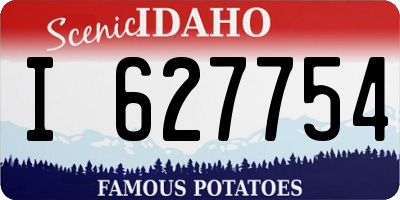 ID license plate I627754