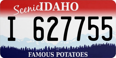 ID license plate I627755