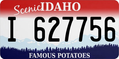 ID license plate I627756