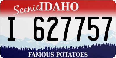 ID license plate I627757