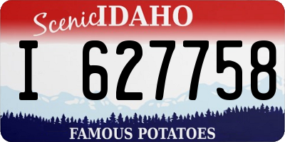 ID license plate I627758