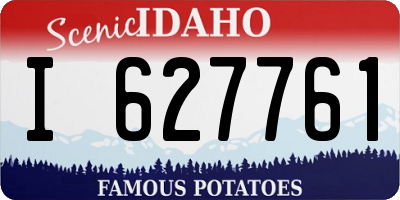 ID license plate I627761