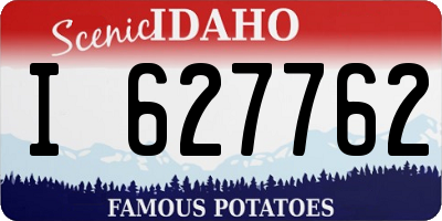 ID license plate I627762