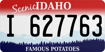 ID license plate I627763