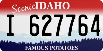 ID license plate I627764