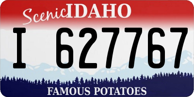 ID license plate I627767