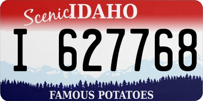ID license plate I627768