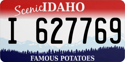 ID license plate I627769