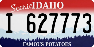 ID license plate I627773