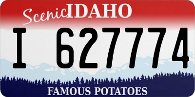 ID license plate I627774