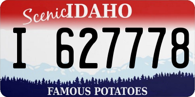 ID license plate I627778