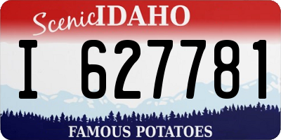 ID license plate I627781