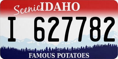 ID license plate I627782