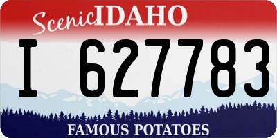 ID license plate I627783