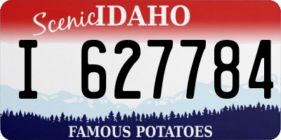 ID license plate I627784