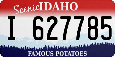 ID license plate I627785