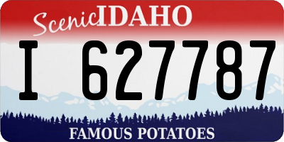 ID license plate I627787