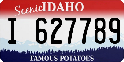 ID license plate I627789