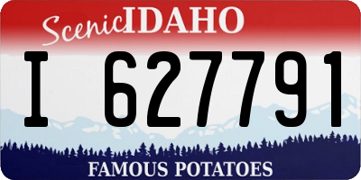 ID license plate I627791