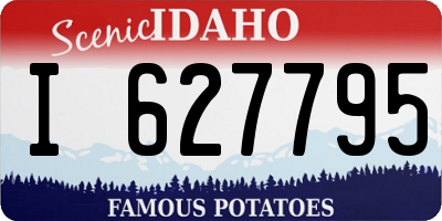 ID license plate I627795