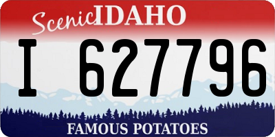 ID license plate I627796